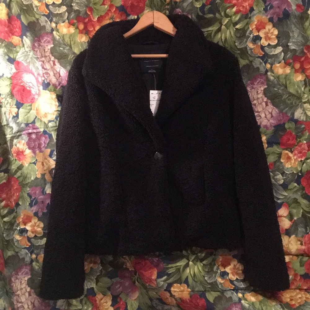 New, Black Sanctuary Teddy Bear Fleece Coat 🐻